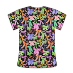 SPOOKY BOWS SCRUB TOP