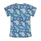 Water Dreaming Blue #2 - PUYURRU SCRUB TOP