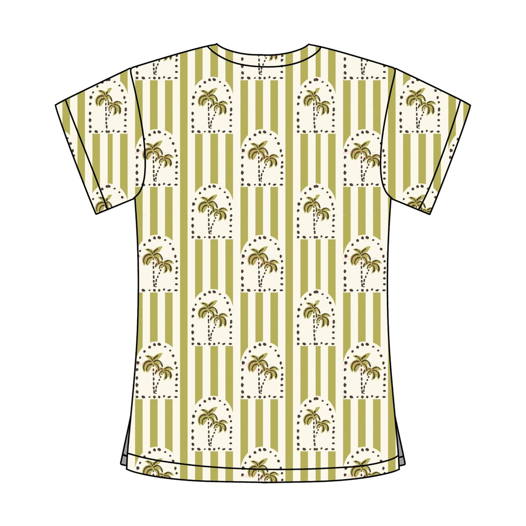 ANDERSON GREEN SCRUB TOP