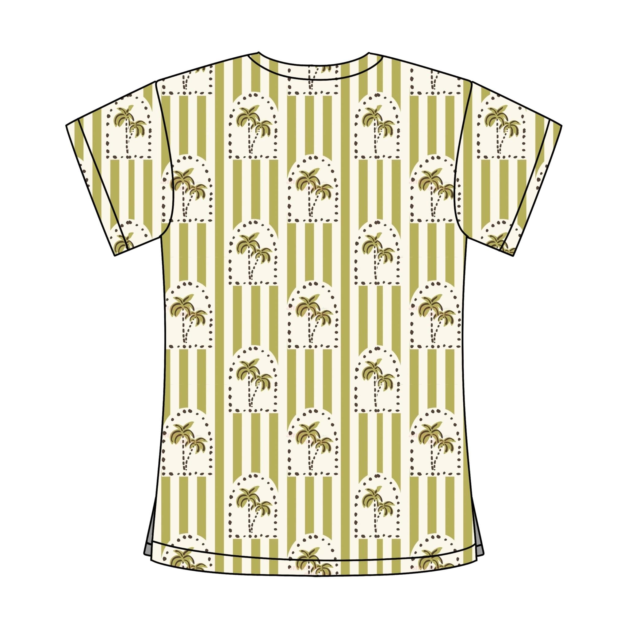 ANDERSON GREEN SCRUB TOP