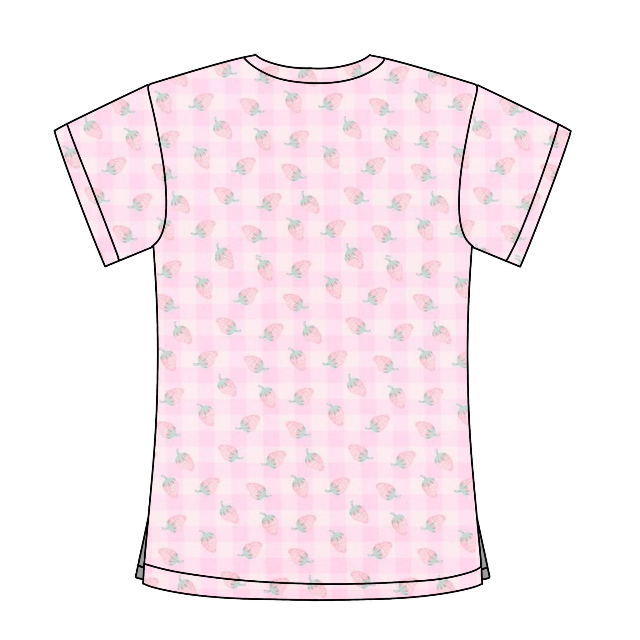 STRAWBERRY KISSES SCRUB TOP