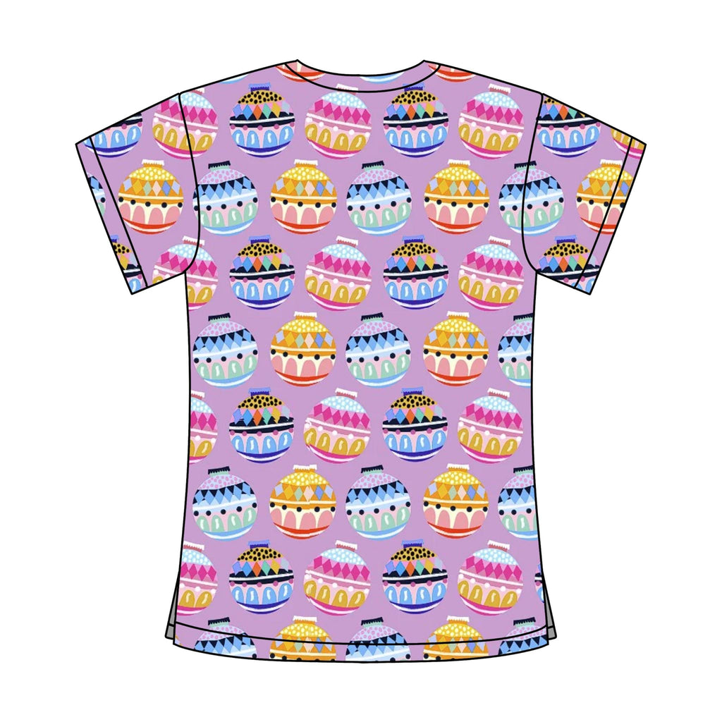 BAUBLE LILAC SCRUB TOP