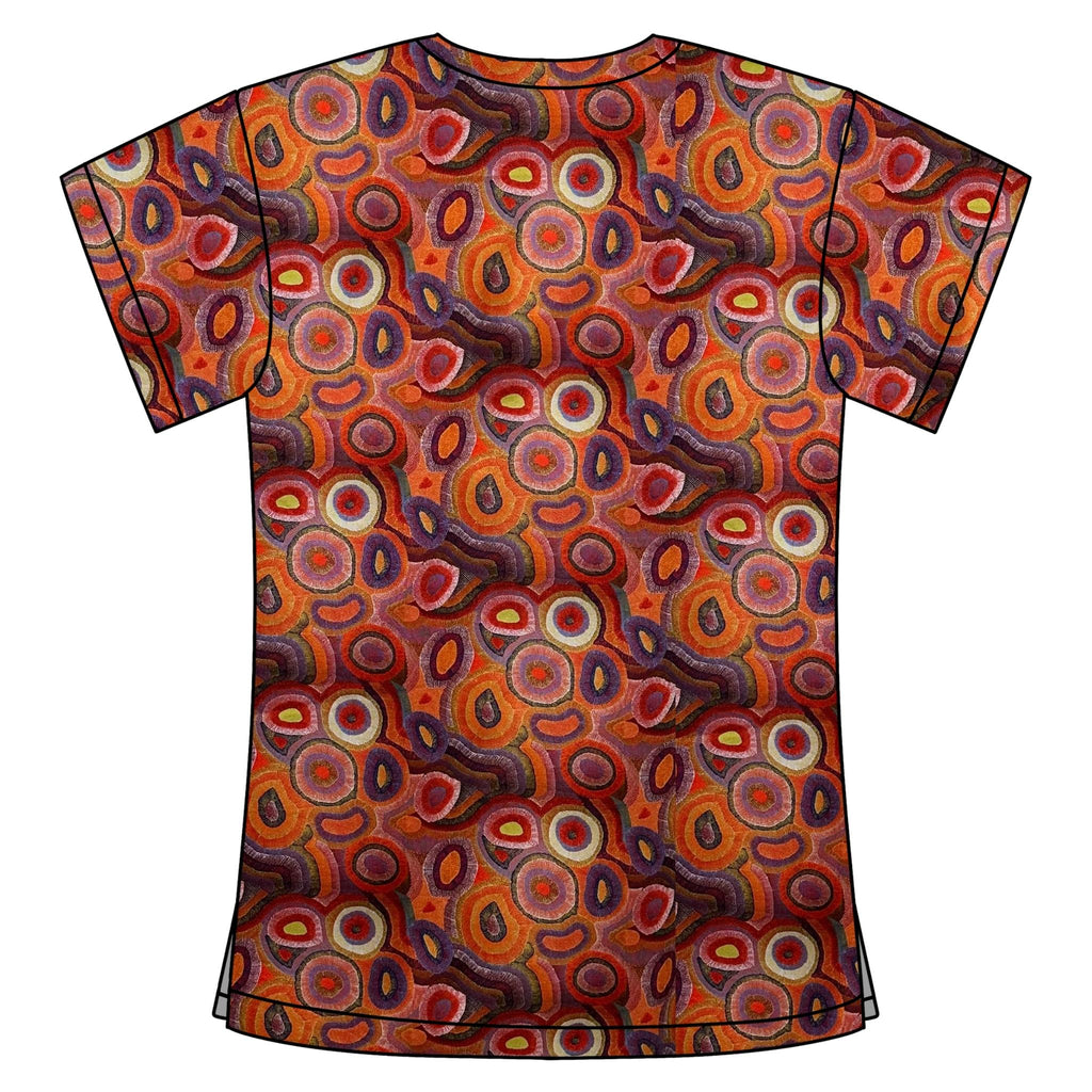 Ngapa Jukurrpa (Water Dreaming) - PUYURRU SCRUB TOP
