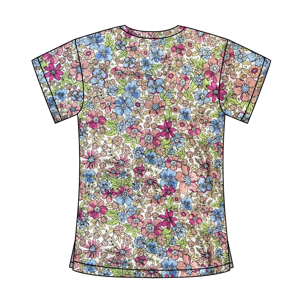LIBERTY FLORALS SCRUB TOP