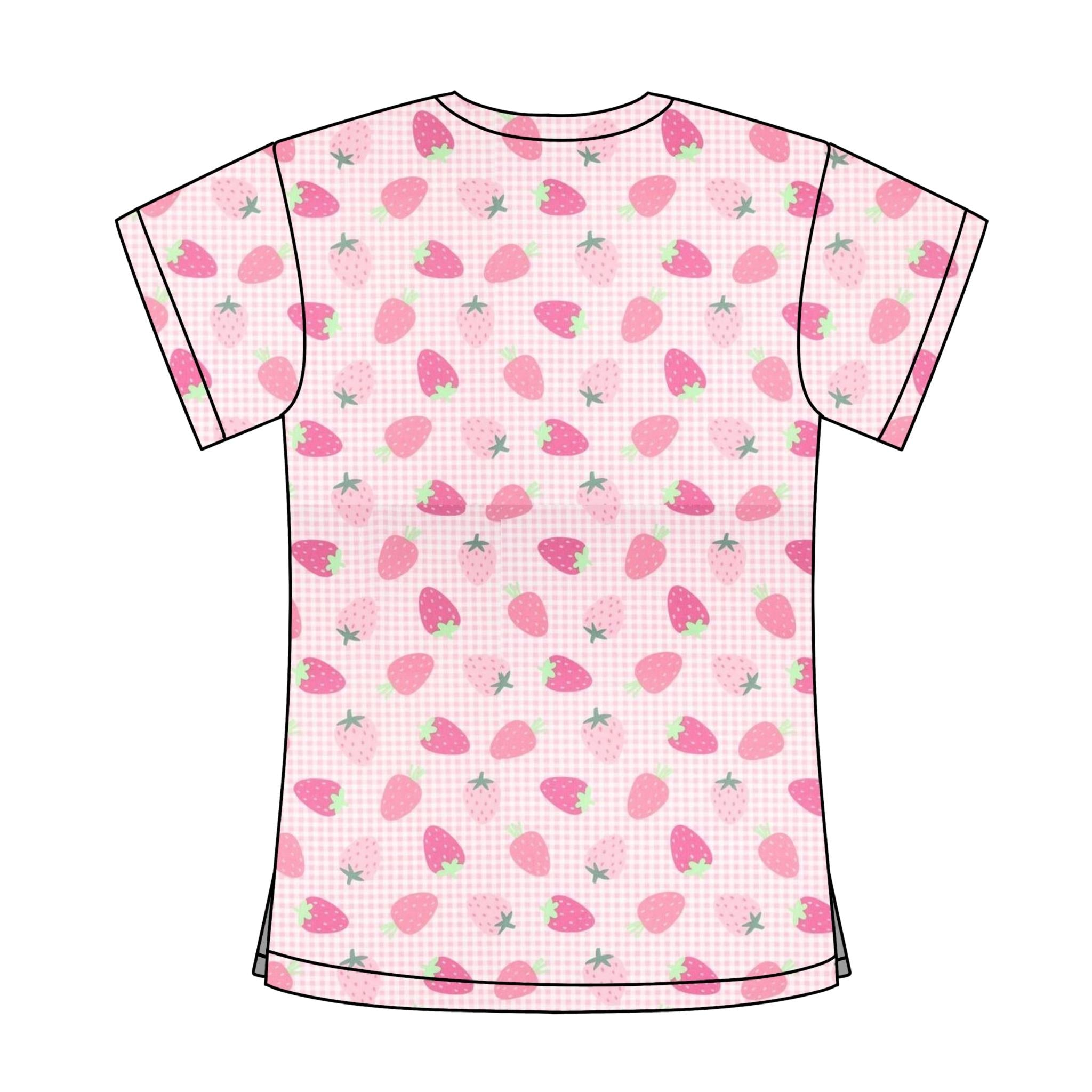 STRAWBERRY DELIGHT SCRUB TOP