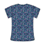 NAVY FLORAL SCRUB TOP