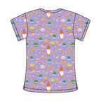PURPLE XMAS GNOME SCRUB TOP