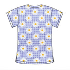 PURPLE DAISY SCRUB TOP
