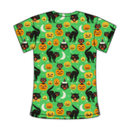 SPOOKED KITTEN SCRUB TOP