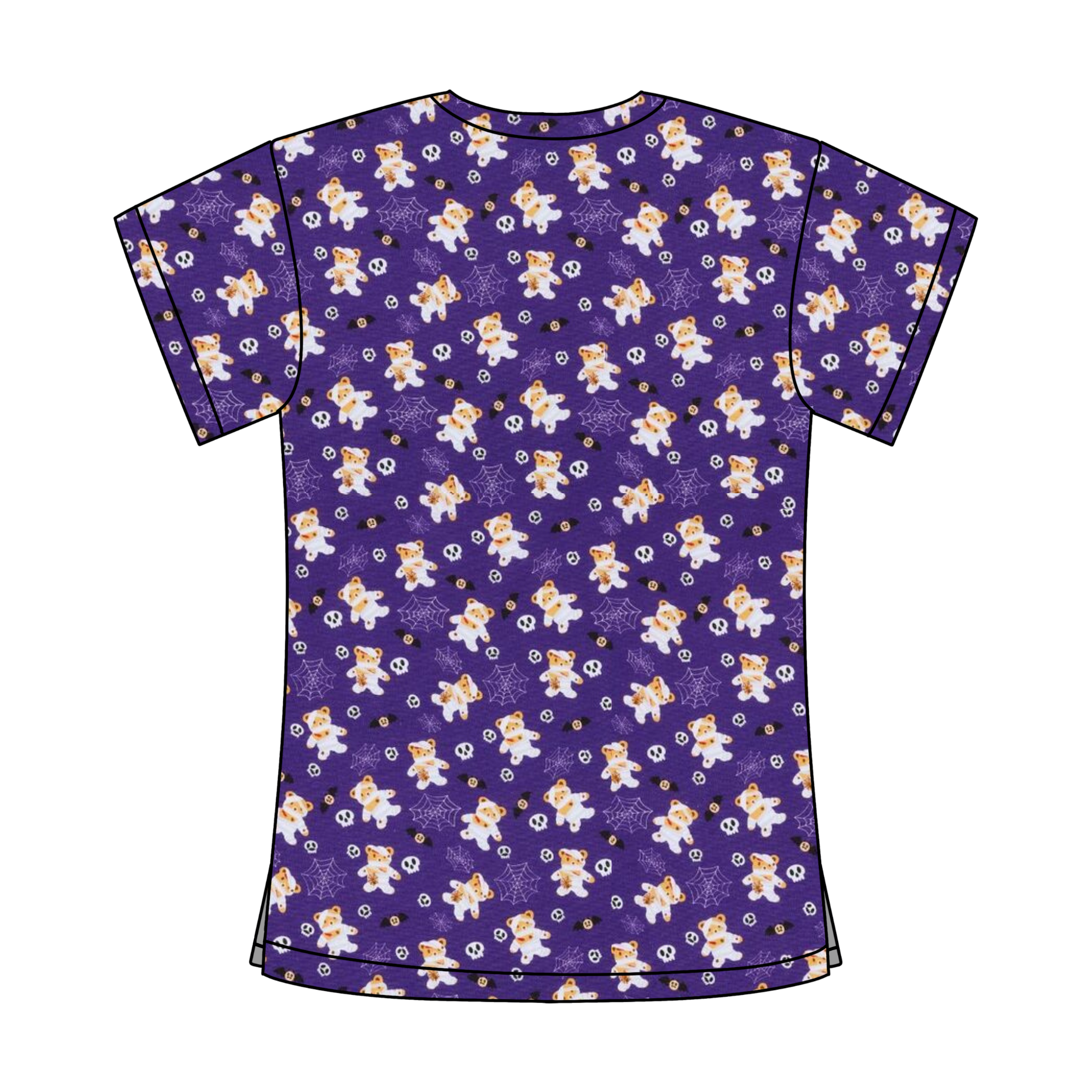 TEDDY BEAR MUMMY SCRUB TOP