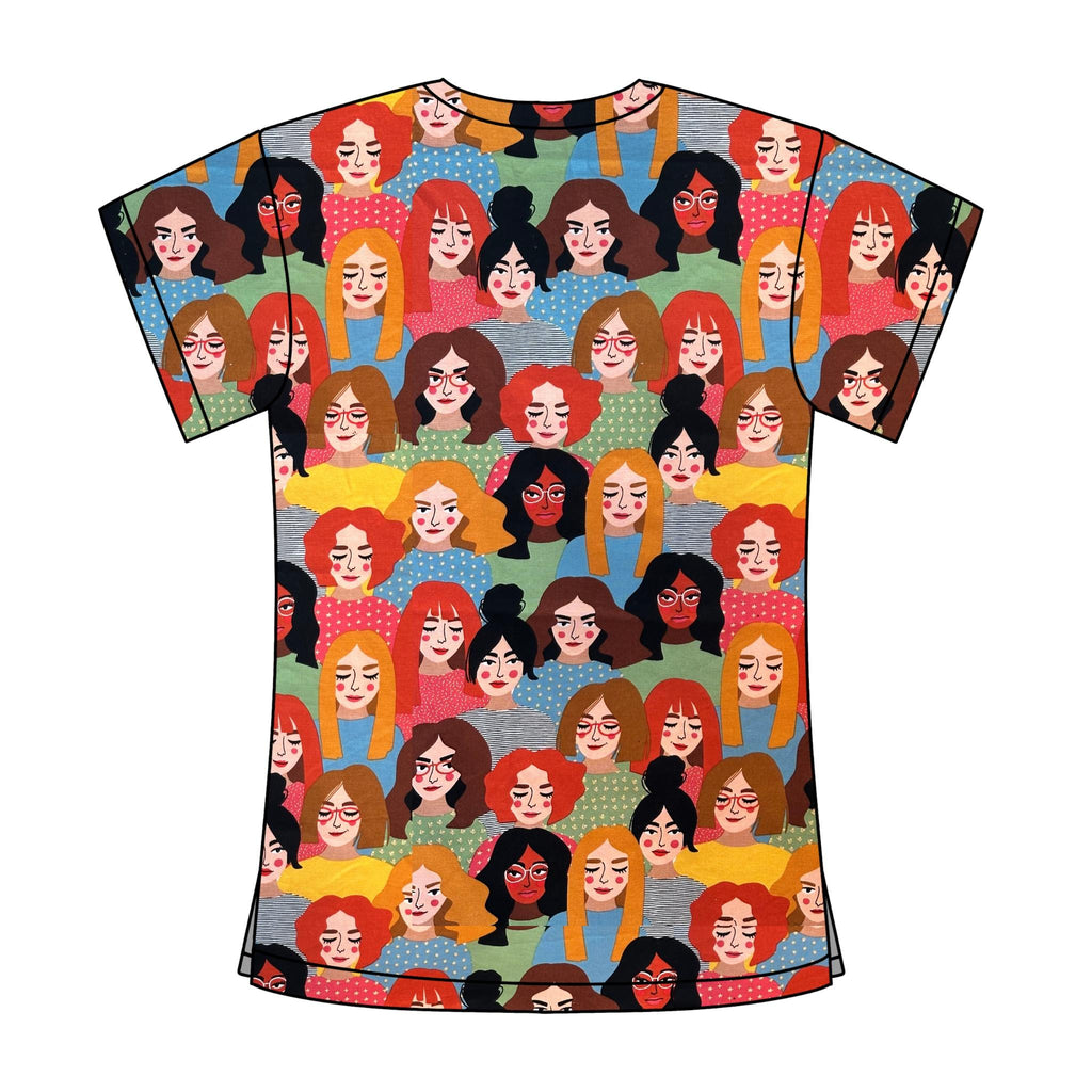 FACES OF THE WORLD SCRUB TOP