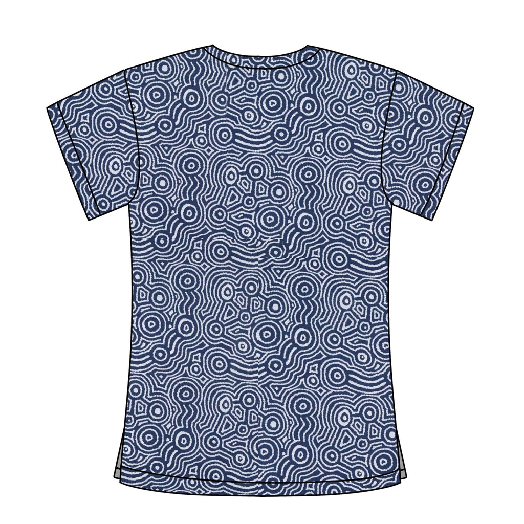 WATER DREAMING SCRUB TOP