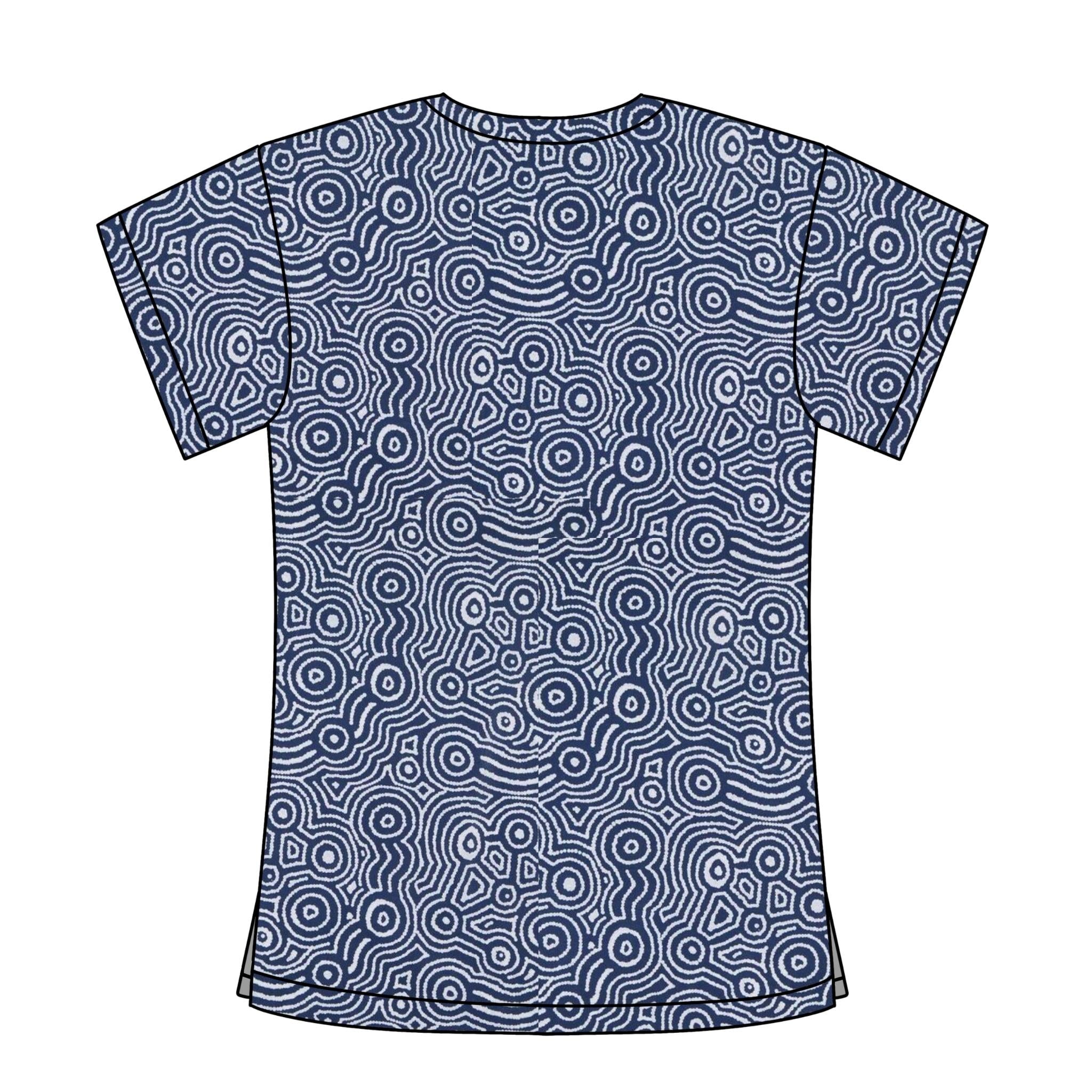 WATER DREAMING SCRUB TOP