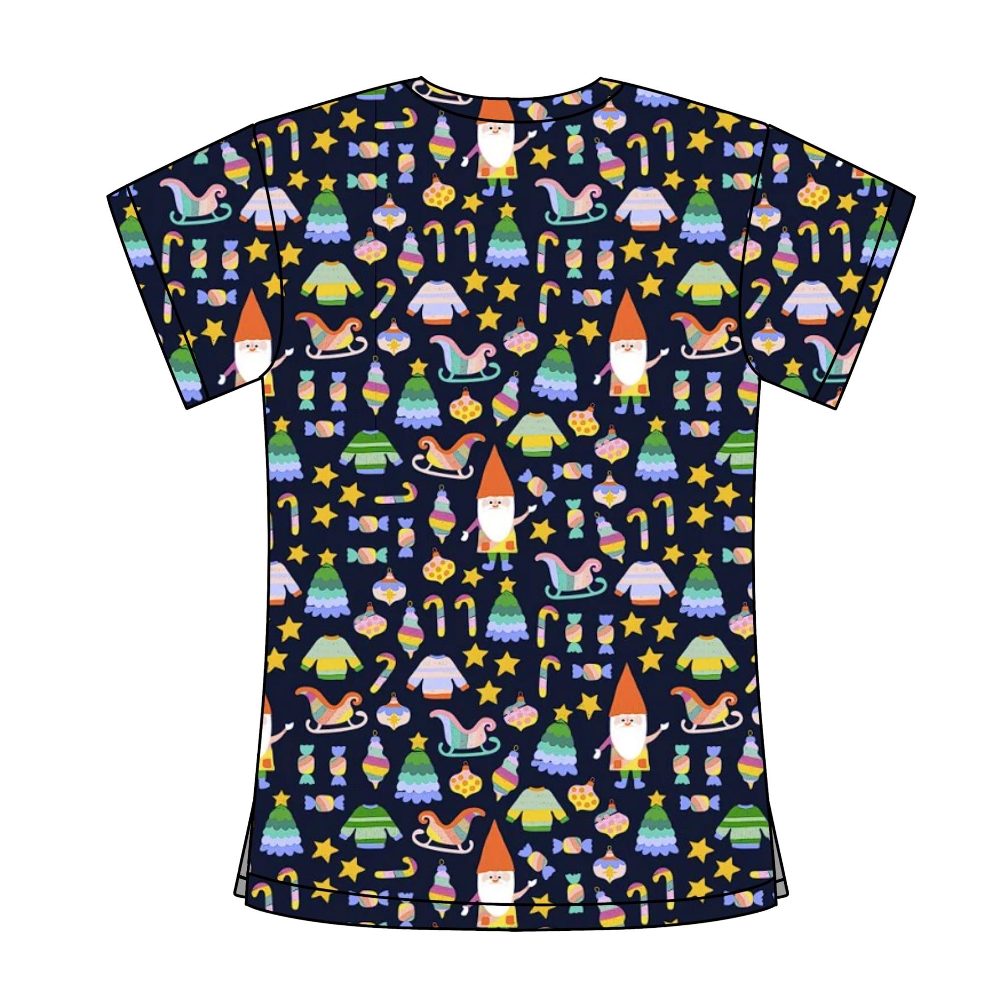 MIDNIGHT GNOME SCRUB TOP