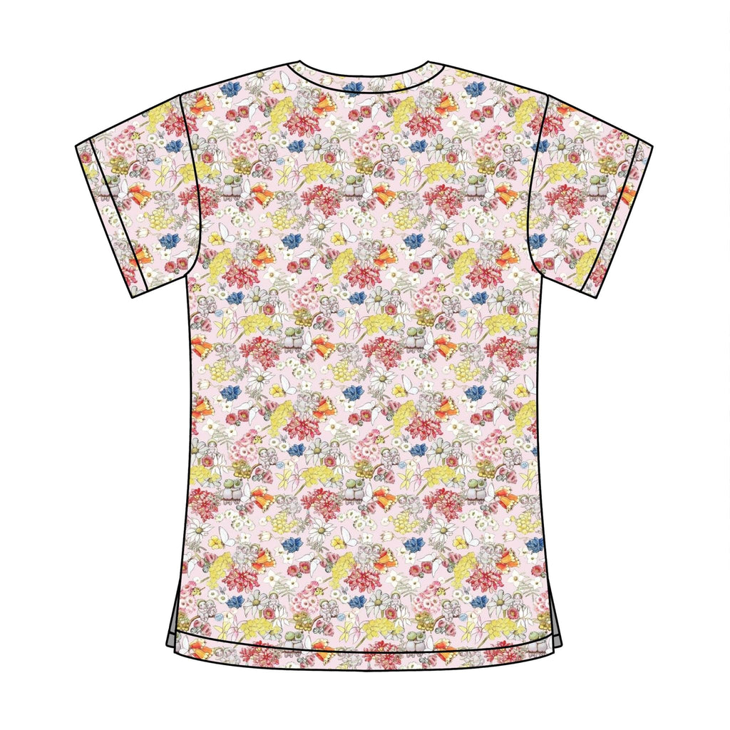 PINK SNUGGLEPOT SCRUB TOP