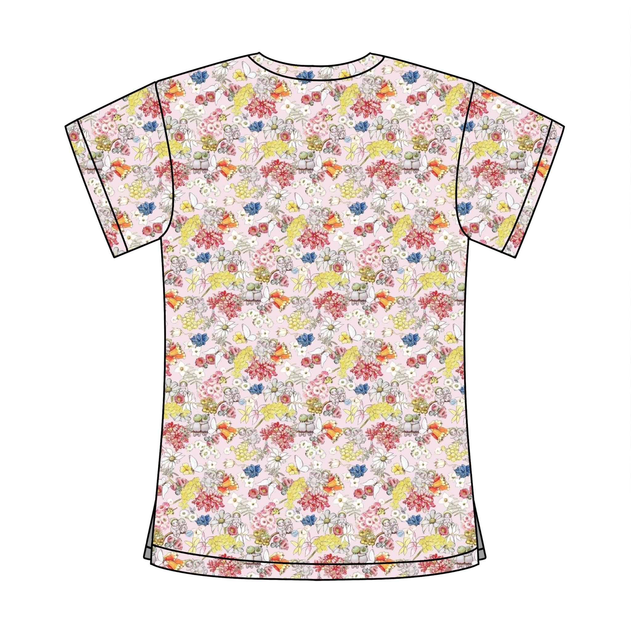 PINK SNUGGLEPOT SCRUB TOP