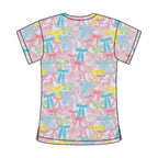 PASTEL BOW SCRUB TOP