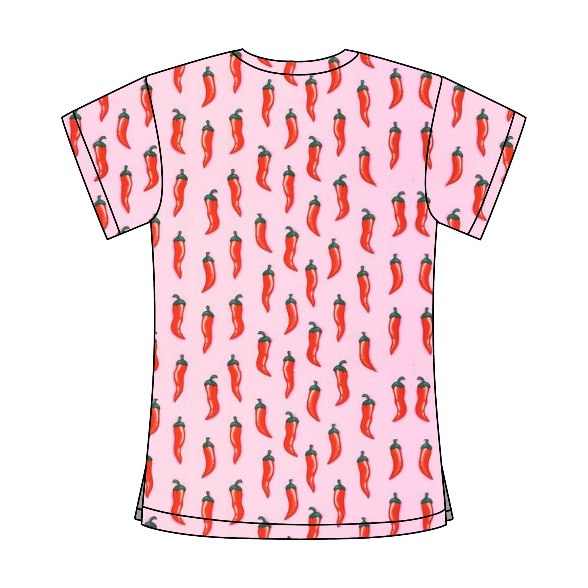 CHILLI SCRUB TOP