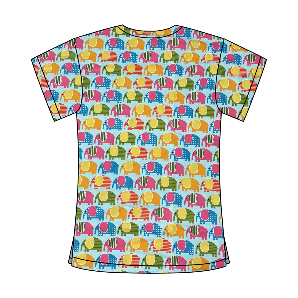 BLUE ELEPHANT SCRUB TOP