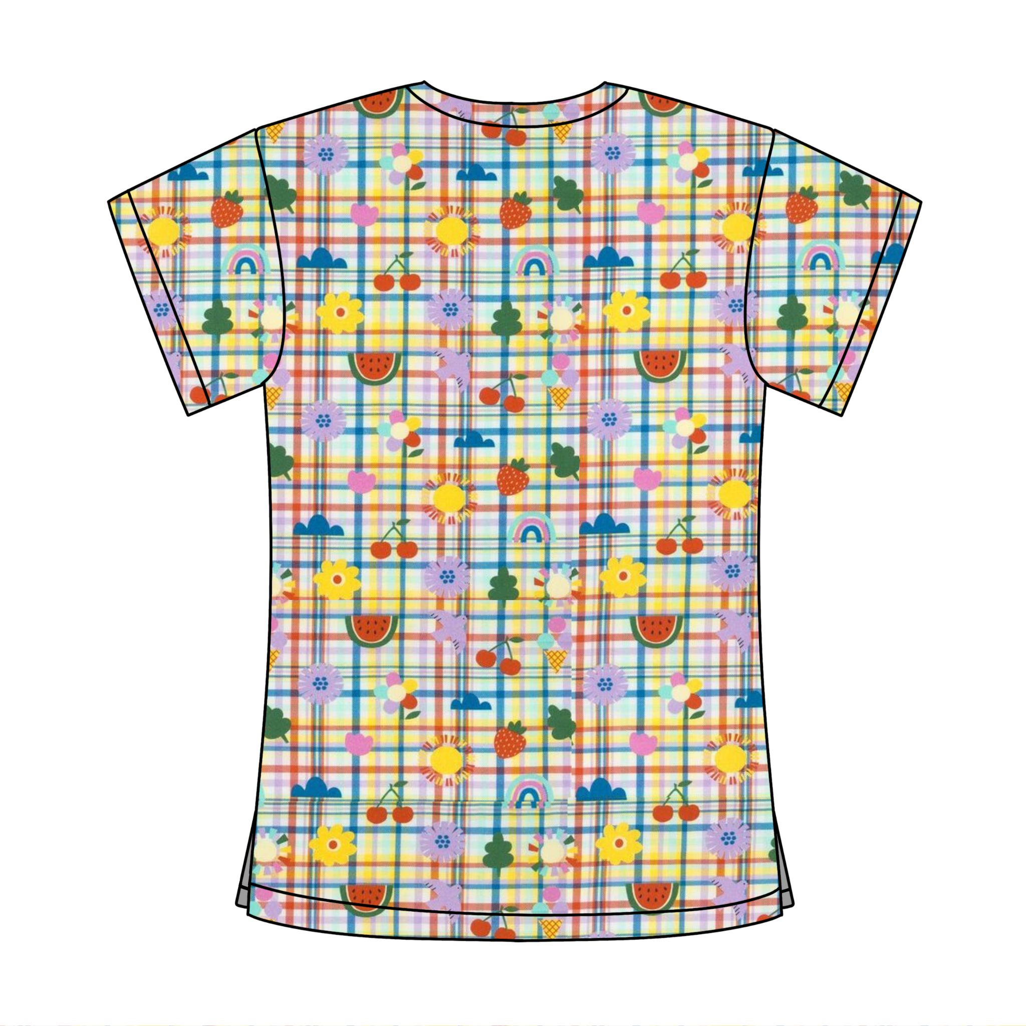 SPRING PLAYGROUND SCRUB TOP
