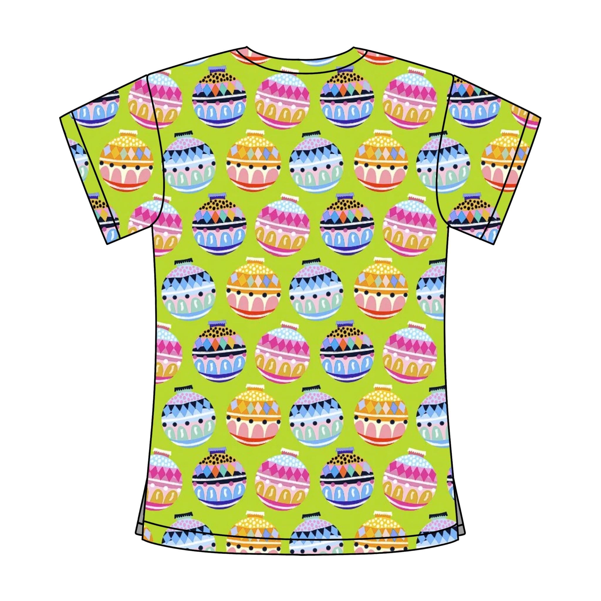 LIME BAUBLE SCRUB TOP