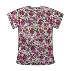 PINK FLORALS SCRUB TOP