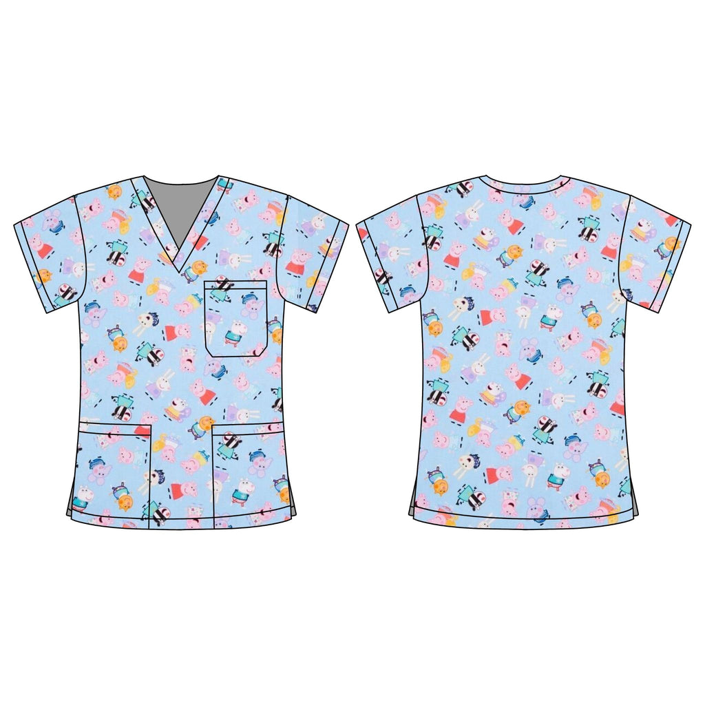 PEPPA PIG & FRIENDS SCRUB TOP