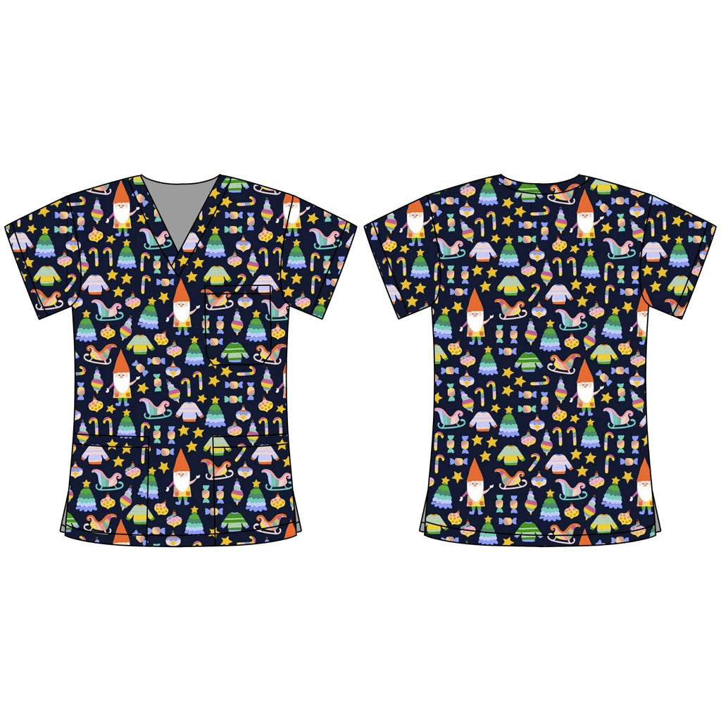 MIDNIGHT GNOME SCRUB TOP