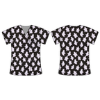 HAPPY GHOSTS SCRUB TOP