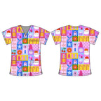 JOLLY SANTA SCRUB TOP