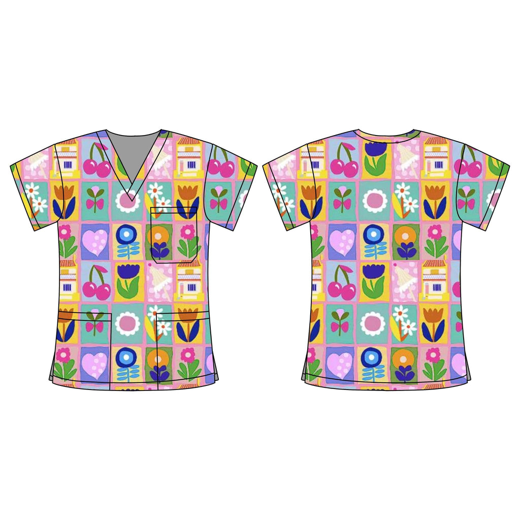 PARASOL LANE SCRUB TOP