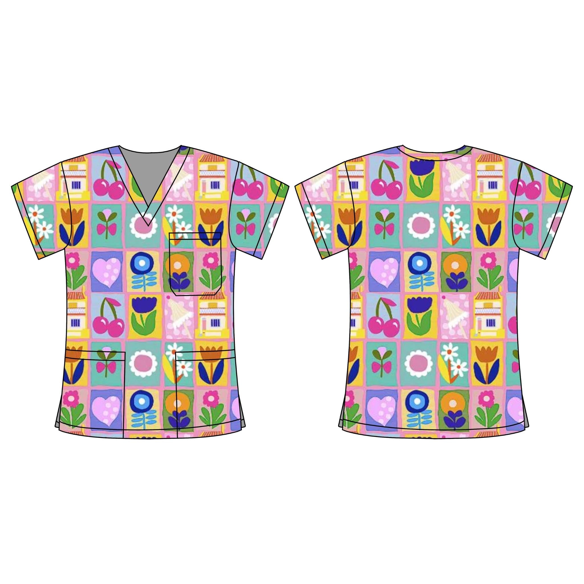 PARASOL LANE SCRUB TOP