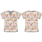 PINK SNUGGLEPOT SCRUB TOP