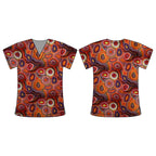 Ngapa Jukurrpa (Water Dreaming) - PUYURRU SCRUB TOP