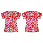 PSYCHEDELIC WAVES SCRUB TOP