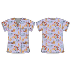 WINNIE & FRIENDS SCRUB TOP