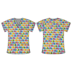 BLUE ELEPHANT SCRUB TOP