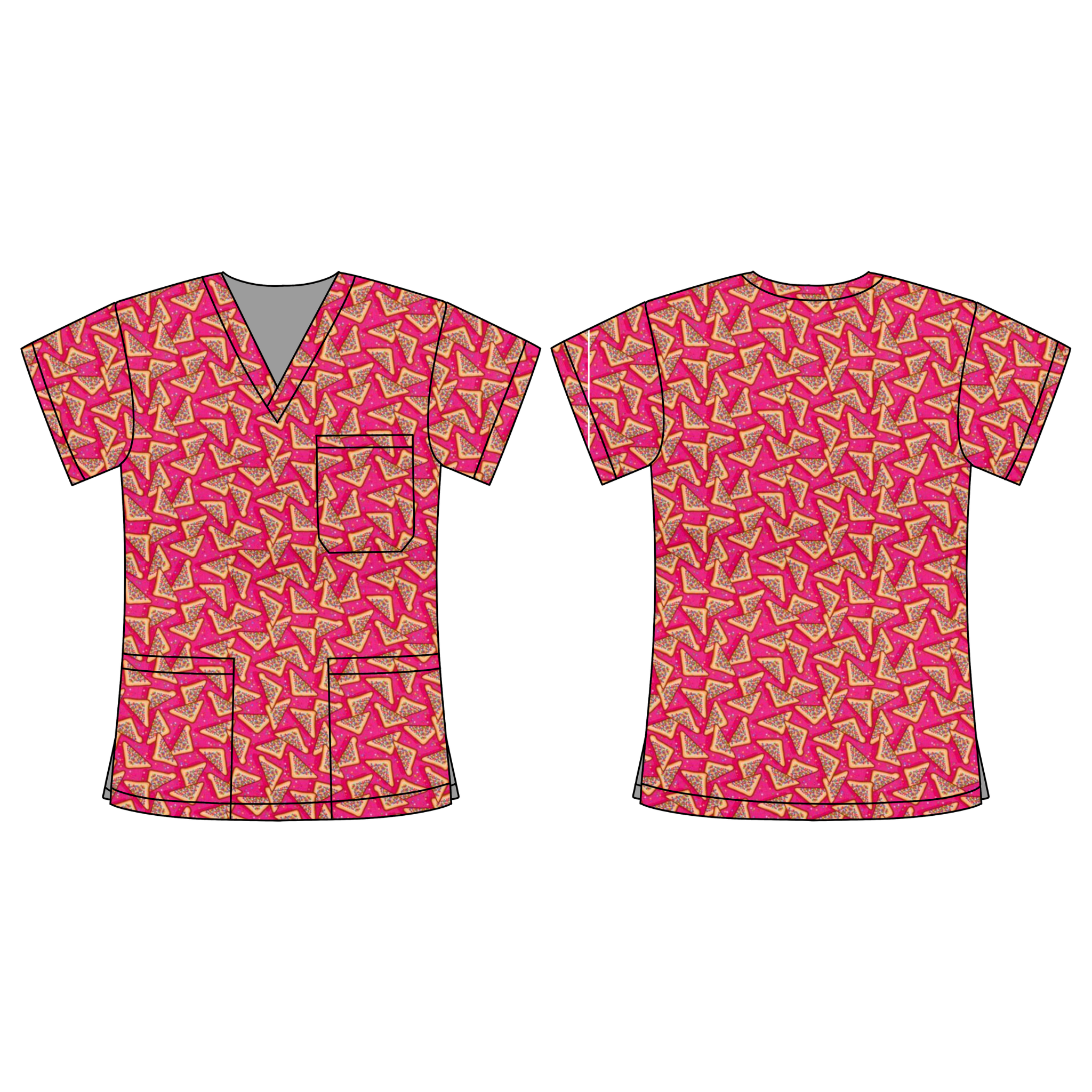 FAIRY BREAD SCRUB TOP