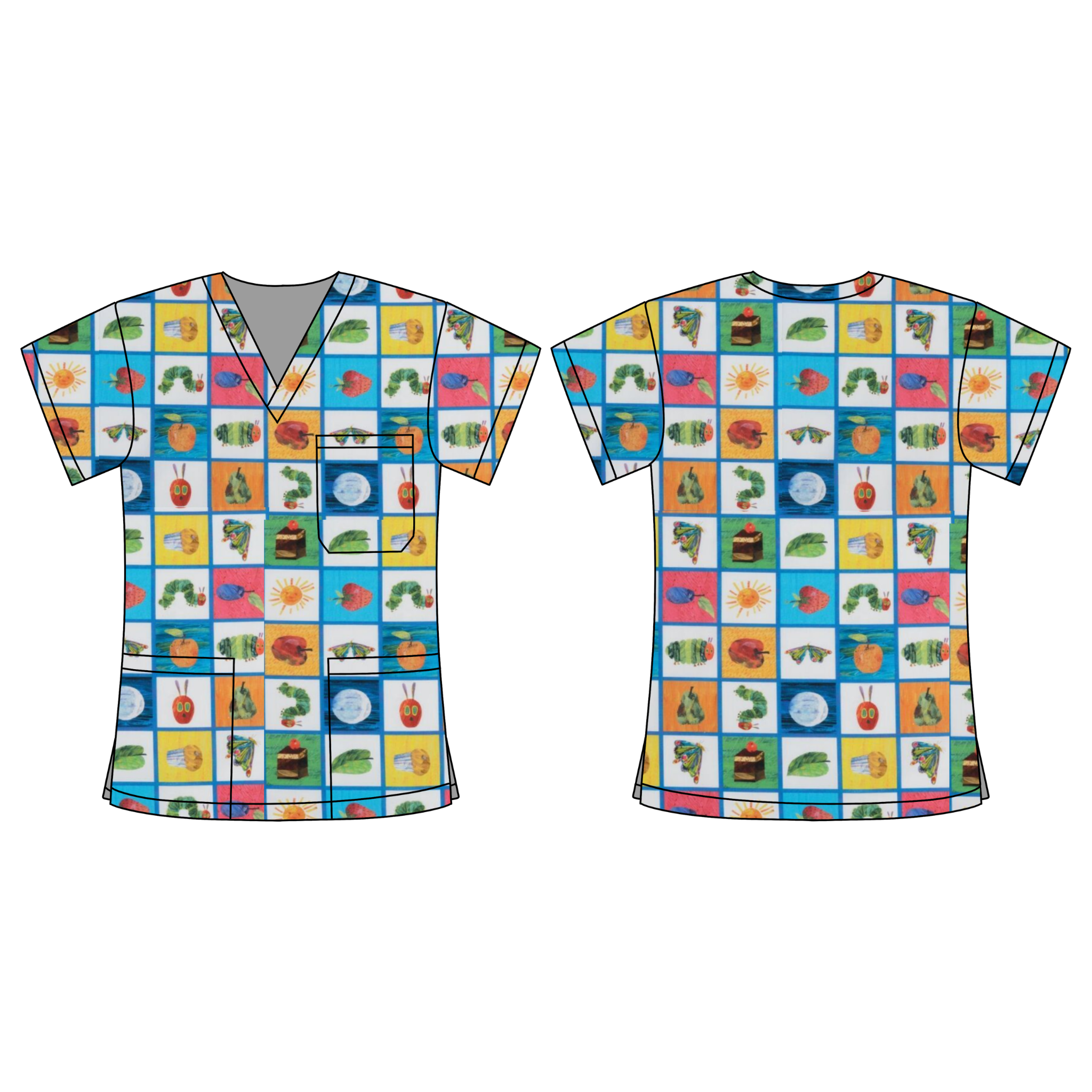 HUNGRY CATERPILLAR SCRUB TOP