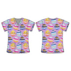 BAUBLE LILAC SCRUB TOP