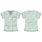 BUNNY SCRUB TOP