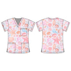 SEA SHELLS SCRUB TOP