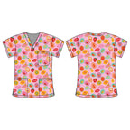 FRUIT STICKER SCRUB TOP