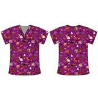 SPOOKY COWS SCRUB TOP