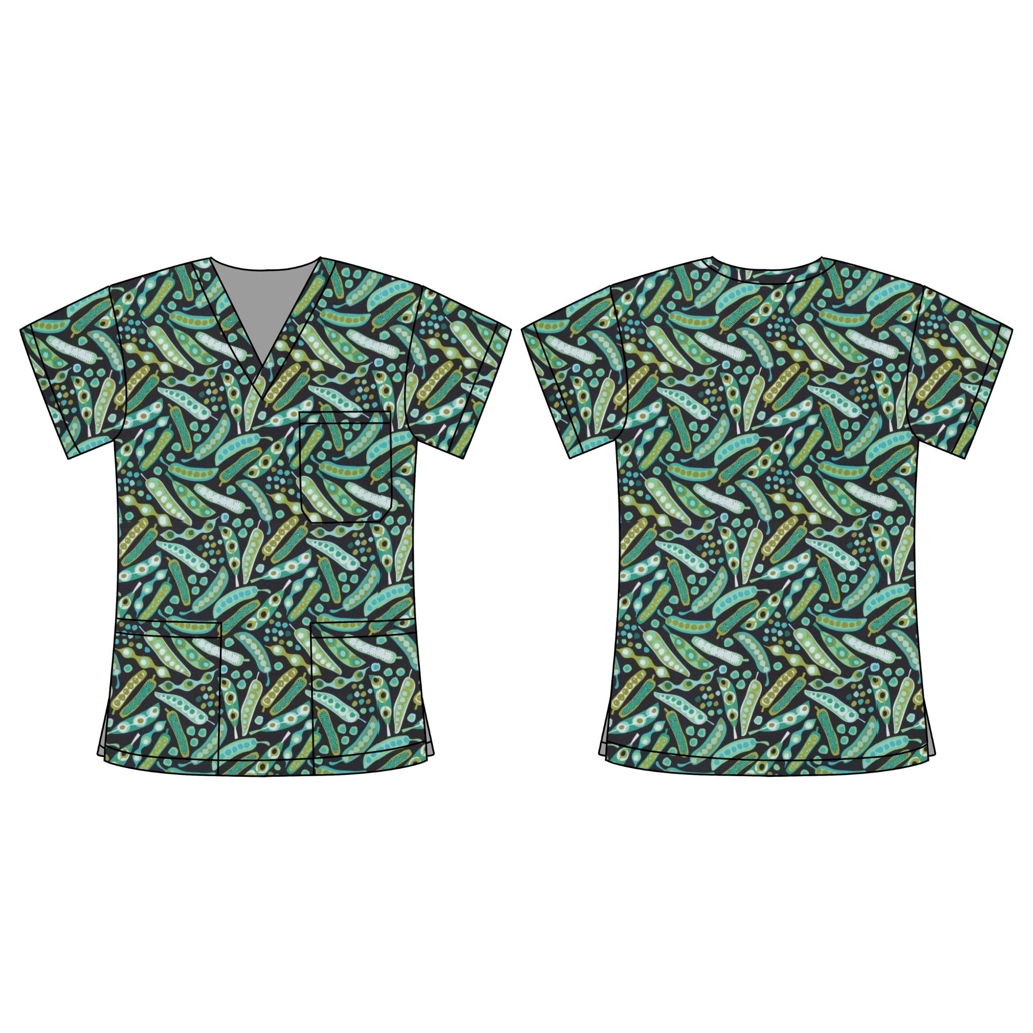 PEAS IN A POD SCRUB TOP