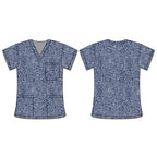 WATER DREAMING SCRUB TOP