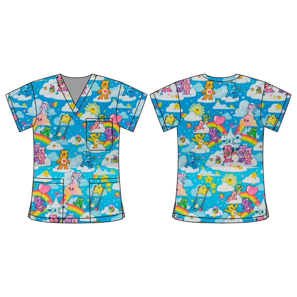 CARE BEAR SCRUB TOP