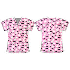 PINK GHOST SCRUB TOP