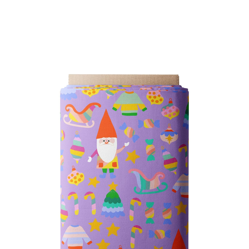 PURPLE XMAS GNOME SCRUB TOP