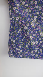 PURPLE FLORAL SCRUB TOP (READY MADE)